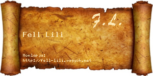 Fell Lili névjegykártya